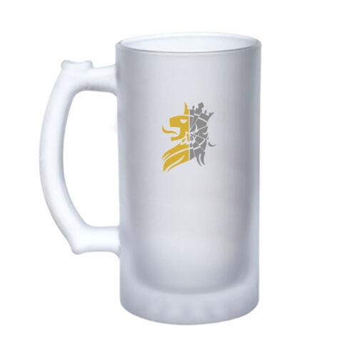 Lions Curious Pastimes - 16oz Frosted Glass Beer Stein Thumbnail